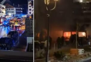 Swiss Alpine resort town of Cran