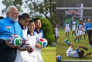 PM Narendra Modi Football