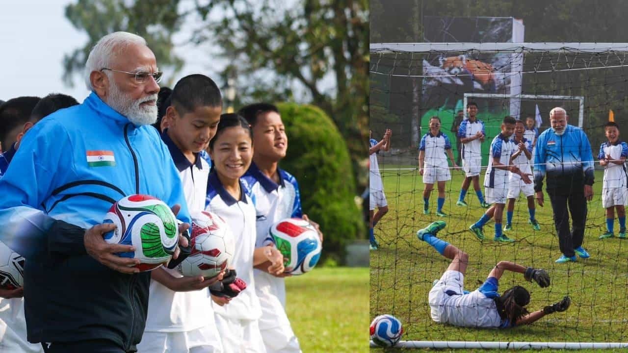 PM Narendra Modi Football