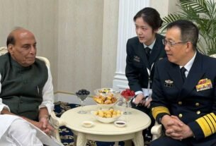 Rajnath Singh and Dong Jun