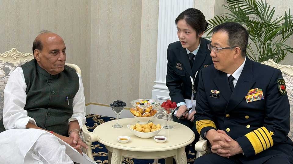Rajnath Singh and Dong Jun